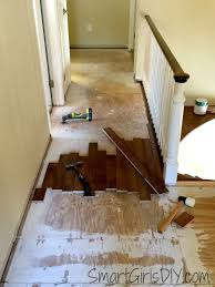 Hardwood In The Upstairs Hallway Smart Girls Diy Installing Hardwood Floors Bruce Hardwood Floors Flooring Cost