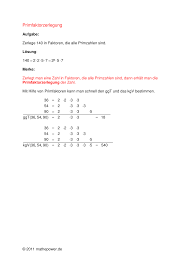Teilbarkeitslehre Klasse 5 6 Primfaktorzerlegung Unterrichtsmaterial Im Fach Mathematik In 2020 Primfaktorzerlegung Lernen Mathematikunterricht