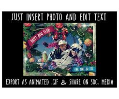 Animated christmas greeting card for… the elements used in the presentation are completely powerpoint native which means you can edit anything, you can recolor the shapes, you can add shape effects and also add animations or manipulate the existing once. Animated Christmas Card Template Gif Editable Greeting Ecard With Falling Snow Merry Christmas Happy New Year Video Card