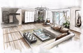 Rendered Perspective By Others Interior Design Sketch Interior Design Sketches Interior Rendering