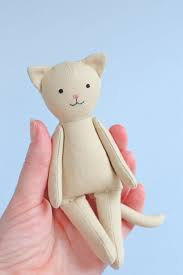 Pdf Mini Cat With Set Of Clothes Sewing Pattern Diy Animal Stuffed Rag Doll Soft Toy Dress Up Doll Cat With Outfit Pocket Kitten Dolls Handmade Clothes Sewing Patterns Doll