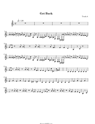 Get Back Sheet Music Get Back Score Hamienet Com