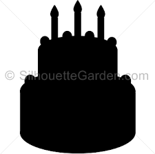 Black And White Silhouette Cake Clipart Birthday Cake Silhouette Silhouette Clip Art Free Birthday Stuff Silhouette Free
