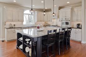 kitchen island with granite top and