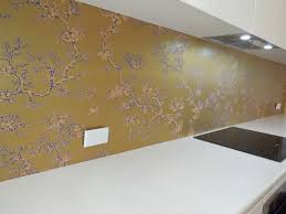 Florence broadhurst was a brilliant liar, an unashamed socialite and one of australia's most extraordinary wallpaper and textile designers whose unsolved grisly murder has haunted her contemporaries for 34 years, writes ellen lutton. Florence Broadhurst Wallpaper Installation The Cranes As A Splashback Kitchen Sydney By Sydney Wallpapering Creme De La Creme Decor Houzz