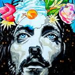 Balinese Alien Acrylic Painting By Norbert Szuk