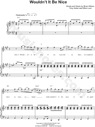 C f and after having spent the day together f#m c and then we'd be happy. The Beach Boys Wouldn T It Be Nice Sheet Music In A Major Download Print Sku Mn0142060