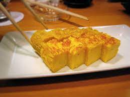 The egg custard is steamed in a dainty little teacup and often served as a cold or hot appetizer. Tamagoyaki Wikipedia