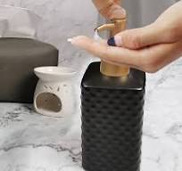 Amazon.com: Gold Soap Dispenser, Ceramic Lotion Pump Bottle with Refined and Vintage Emboss, Home Decoration for Bathroom or Kitchen (Black) : Home & ...