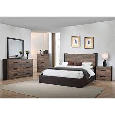I needed a new bedroom set for my son but i wanted a lot of drawers and i just didn't want the kiddie set. Coaster Weston 5 Piece Queen Platform Bedroom Set In Oak And Coffee Walmart Com Walmart Com