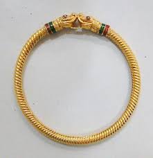 Vintage Copper 22k Gold Covered Bracelet Or Bangle Enamel Work India Bb Ecl Jewelry Bracelets Gold Black Beaded Jewelry 22k Gold Jewelry