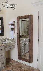 Place the two side pieces on the floor next to each other. Diy Bathroom Mirror Storage Case Shanty 2 Chic