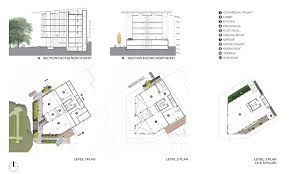Site Plan Floor Plans And Section Drawings For The Bullitt Center The Street Between The Building And The Adjacent Par Green Architecture Site Plan Building