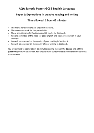 Aqa a level maths spec at a glance. Gcse English Language Paper 1 Pack Of 5 Sample Papers And Mark Schemes Aqa Teaching Resources