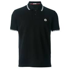 Moncler Tisort Polo Yaka Siyah Polo Tisortler Tisort Polo