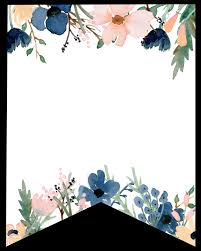 Download free banner vectors and other types of banner graphics and clipart at freevector.com! Blue Pink Floral Banner Letters Free Printable Paper Trail Design