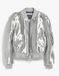 Off White Silver Bomber Jacket Silver Bomber Jacket Bomber Jacket Jackets