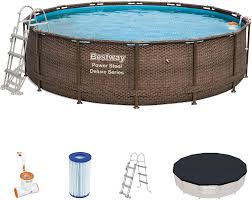 Bestway Power Steel Deluxe Series Pool Set Amazon Co Uk Garden Outdoors