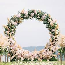 Lsfyyds white/green flower iron arch flower stand,garden decorative metal arch, heavy duty rose arches arbor flower stand, for climbing roses and plants, wedding, anniversary, birthday party. China Dried Pampas Grass Everlasting Flowers Composition Dried Flower Bouquet Archway Flowers Wedding Arch Flower Centerpieces Wildflower Bouquet China Grass Wedding And Wedding Pampas Price