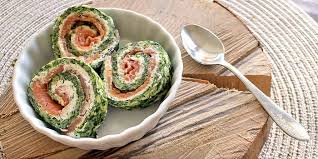 Low Carb Rezept Spinat Lachs Dill Rolle