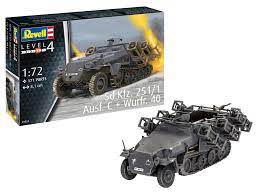 From early 1943, the sdkfz 251 ausf d model was developed with the purpose of halving the number of angled body plates, simplifying the design and thus speeding up the production. Revell Modellbau Sd Kfz 251 1 Ausf C Wurfr 4