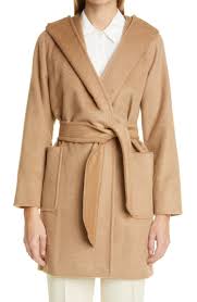 Size it40, but also suitable for 38 and 42. Max Mara Rialto Hooded Camel Hair Coat Nordstrom