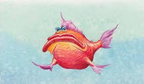 Print Of Grump Crazy Fish Fish Art Fish Etsy Fish Art Fish Painting Art
