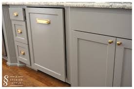 Gray Green Cabinets Brass Hardware New Kitchen Cabinets Mini Kitchen Kitchen Makeover