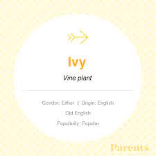 Baby Name Ivy Unisex Baby Names Popular Baby Names Baby Names