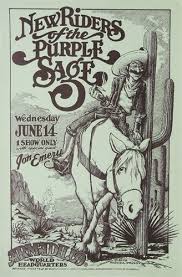New Riders Of The Purple Sage Jon Emery Armadillo World Headquarters Austin Texa Vintage Music Posters Psychedelic Poster Concert Poster Art