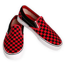 Black And Red Checkered Vans Red And Black Checker Slip Ons Hot Topic Canvas Slip On Shoes Red And Black Shoes Vans Classic Slip On Sneaker