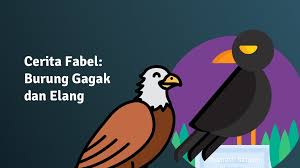 Suatu hari, ada seekor burung terbang melintasi hutan untuk mencari makan. Contoh Cerita Fabel Burung Gagak Dan Elang Pesan Moral