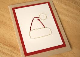One of the ways to make a christmas card special and memorable is to tuck in a special note of thanks inside it. Santa Hat Stitched Card Make And Takes
