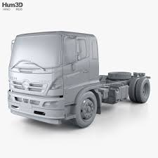3d Model Of Hino 500 Chassis Truck 2018 Hino Trucks 3d Model