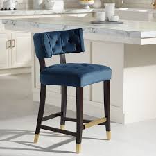 Tatum 26 Ink Blue Tufted Counter Stool 19r46 Lamps Plus Counter Stools Blue Bar Stools Contemporary Counter Stools