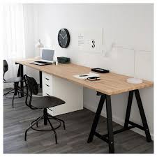 Black And White Office Table Gerton Table Beech Black White 122x29 1 2 Ikea Office Desk Designs Ikea Home Office Diy Office Desk