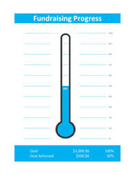 12 Fundraising Thermometer Goal Templates Free Printable