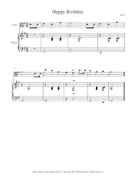 World wide shipping › follow this free score. Happy Birthday Sheet Music For Viola 8notes Com