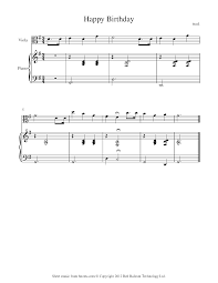 Instrumental solo in g major. Happy Birthday Sheet Music For Viola 8notes Com