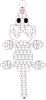 White Mouse Keyring Witches Pony Bead Patterns Pony Beads Beaded Keychains