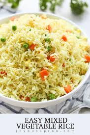 Easy Mixed Vegetable Rice Recipe Rice Side Dish Recipes Rice Side Dishes Vegetable Rice