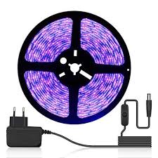 deepdream 5m uv schwarzlicht led streifen mit schalter netzteil uv led strip 300 leds lichtband selbstklebend schwarzlicht led schwarzlicht schwarzlicht farbe