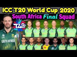 South africa cricket team currently holds the 4th spot on icc odi ratings 2019. T20 World Cup 2020 South Africa Team 15 Members Squad Icc T20 World Cup 2020 South African Squad Youtube