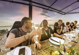 Upon arrival we were seated at a table outside and served a glass of wine. Caro Social