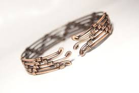 Fil De Cuivre Bracelet Fil Enveloppe Bijoux Bijoux Par Beyhanakman Bracelet Cuivre Bracelet Homme Bijoux