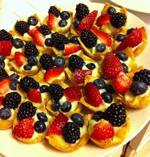 It reminds me of a fruit salad that my mother used to make with cream cheese and whipped topping. Kiosco Kafe Phyllo Fruit Tarts The Foodcult
