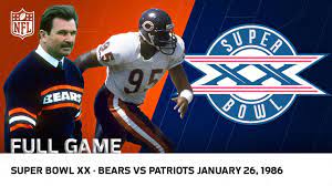 How many times have the bears been to the super bowl? 85 Bears Win Super Bowl Xx Bears Vs Patriots Nfl Full Game Youtube