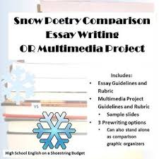 Snow Poem Comparison Essay Or Multimedia Project Snow Poems Poems Winter Poems