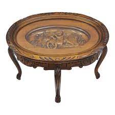 Antique carved coffee table glass top. French Renaissance Style Glass Top Tray Coffee Table With Carved Cherubs Angels In 2021 Tray Coffee Table Coffee Table Glass Top