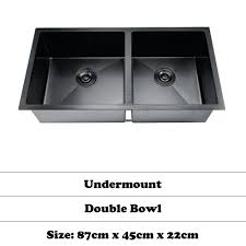 This is a determining factor for planning the use of the space. Matt Black Premium Stainless Steel Undermount Double Bowl Kitchen Sink Basin